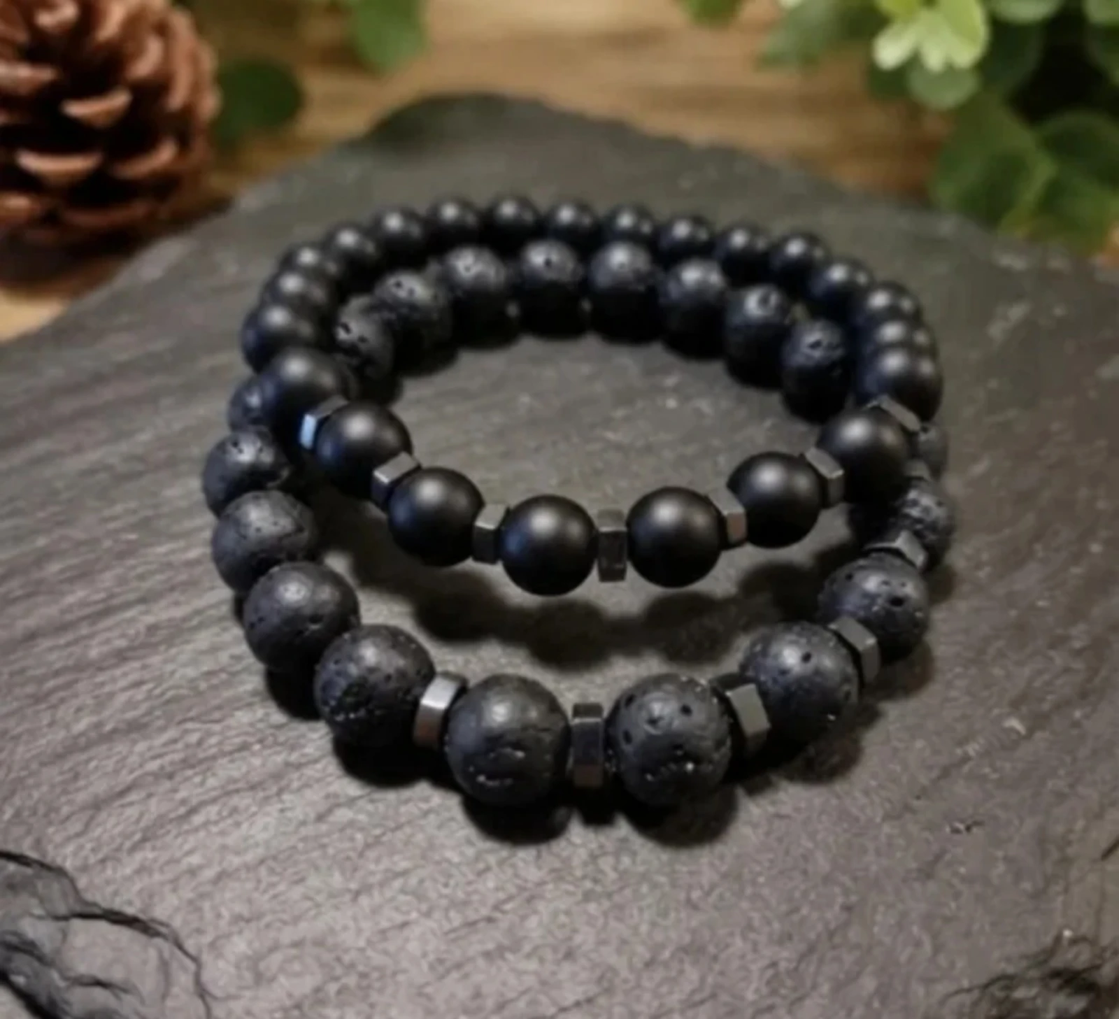 Conjunto 2 pulseras en piedra